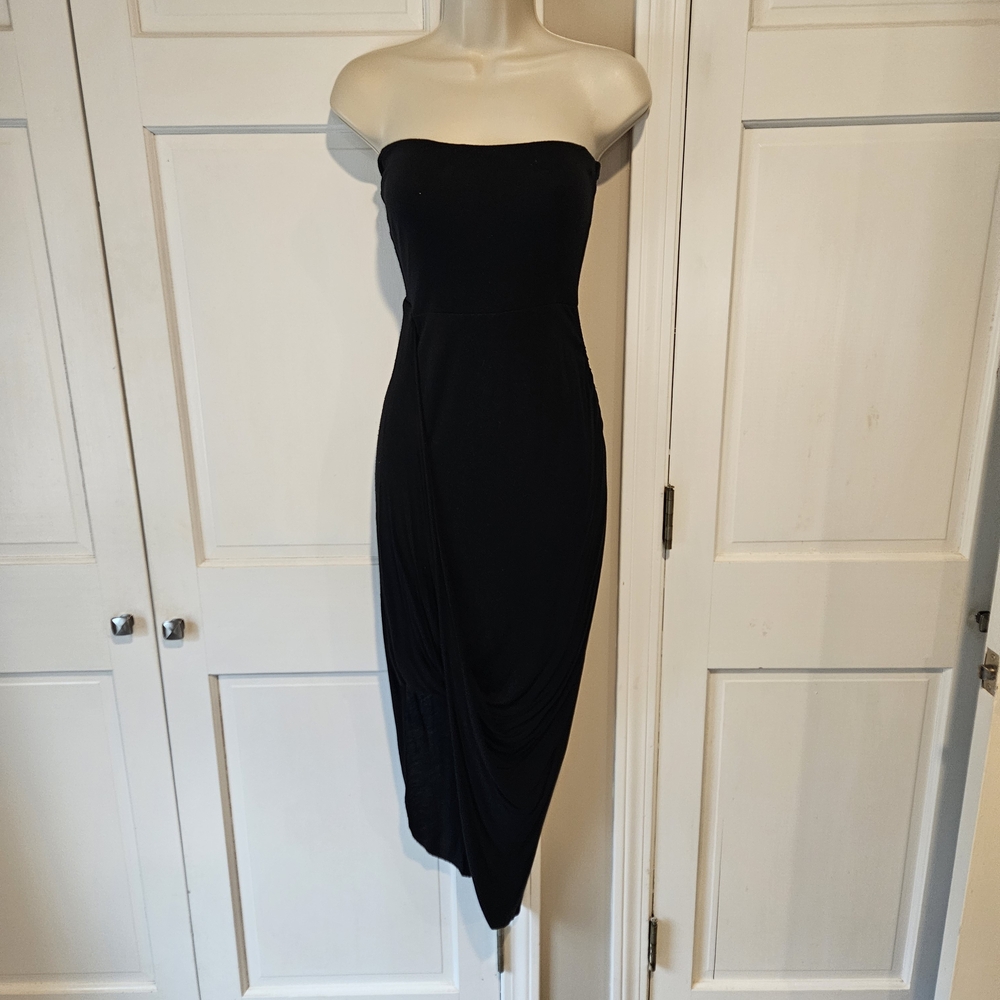 Express Black Strapless Dress